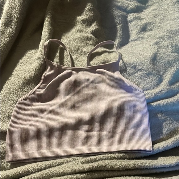 Ribbed Crop Top with Spaghetti Straps - Picture 1 of 2